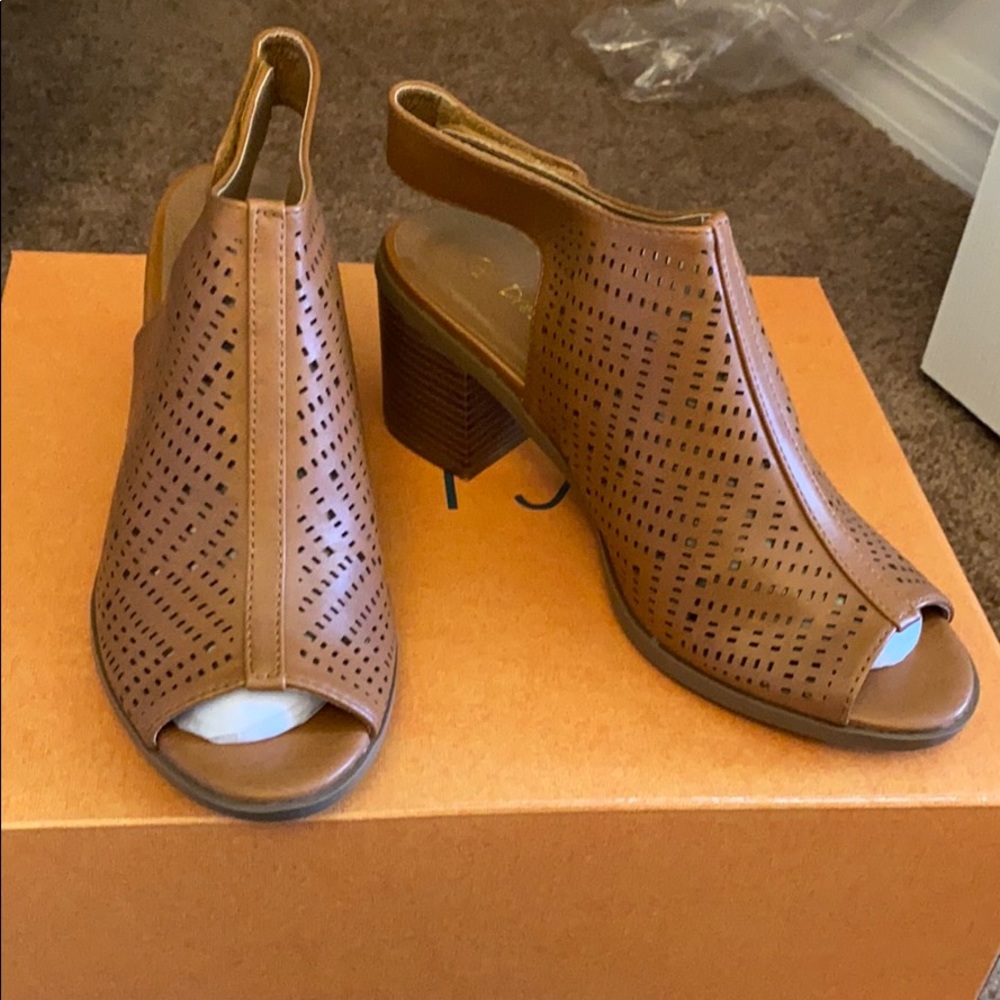 Peep toe booties